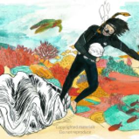 Legends tell of a man whose legs were lost to a giant clam! (By Kenneth CHIN)